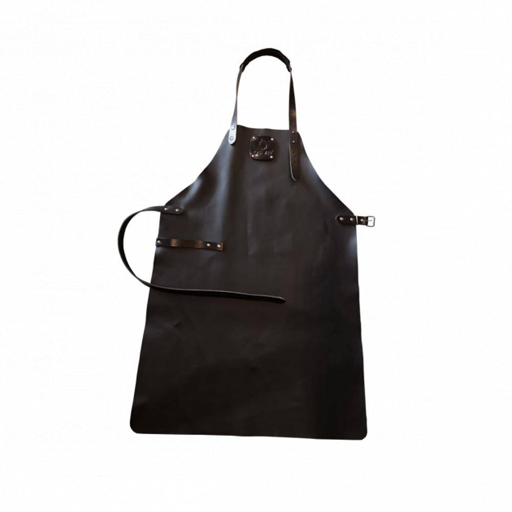 Tablier Barbecue en Cuir Noir - Ofyr