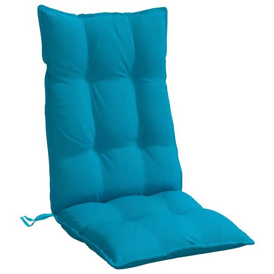 Coussins de chaise à dossier haut lot de 2 tissu Oxford bleu clair 120 x 50 x 7 cm - PANGIVO - Image 5