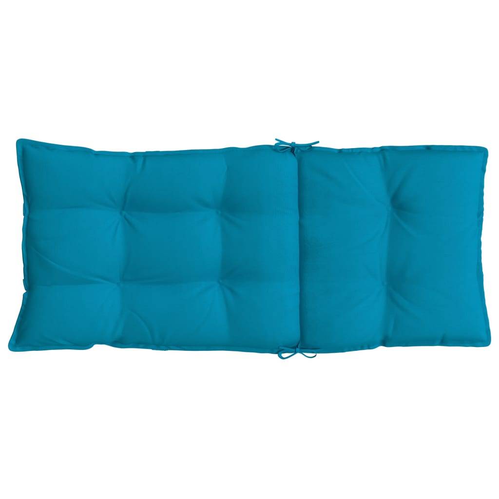 Coussins de chaise à dossier haut lot de 2 tissu Oxford bleu clair 120 x 50 x 7 cm - PANGIVO - Image 7