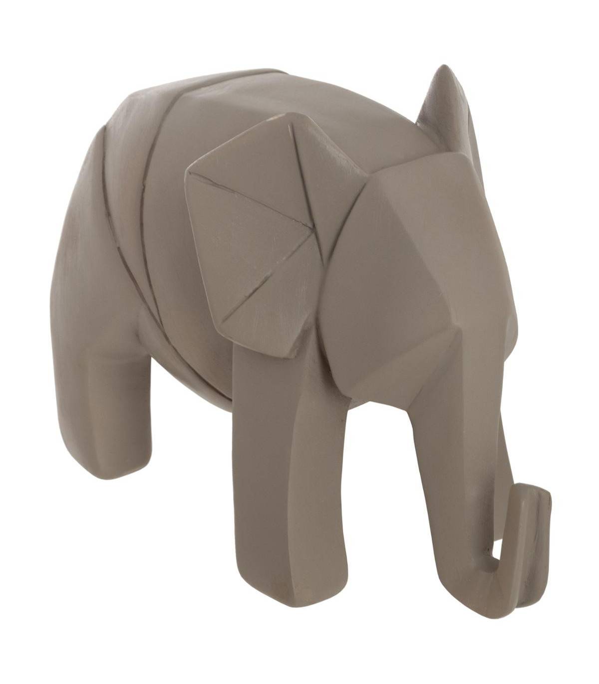 Objet décoratif Éléphant Origami en Résine L 18.5 cm