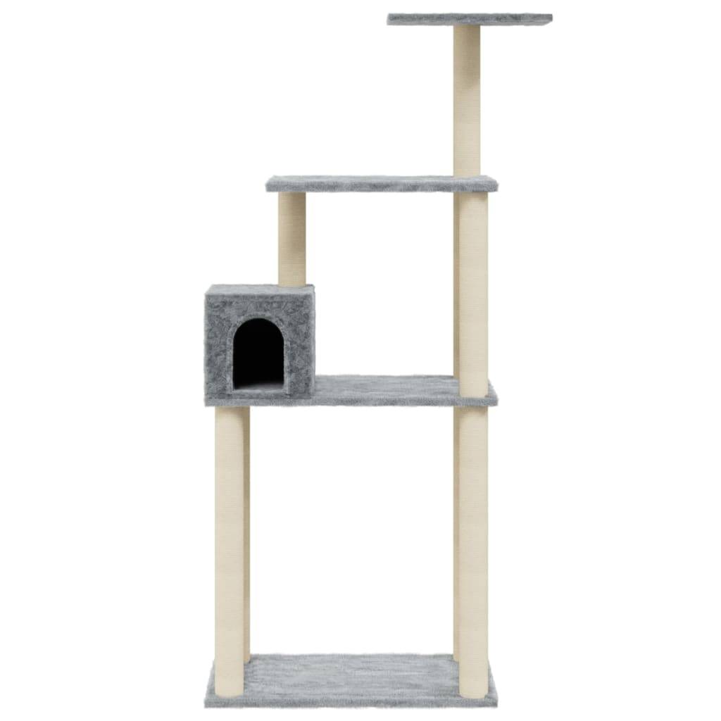 Vidaxl - Arbre à chat avec griffoirs en sisal Gris clair 147 cm vidaXL 171477 - Imagen 5