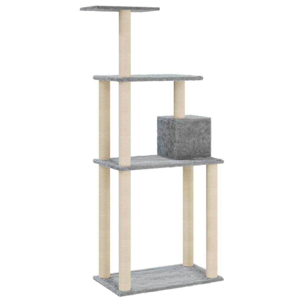 Vidaxl - Arbre à chat avec griffoirs en sisal Gris clair 147 cm vidaXL 171477 - Imagen 7