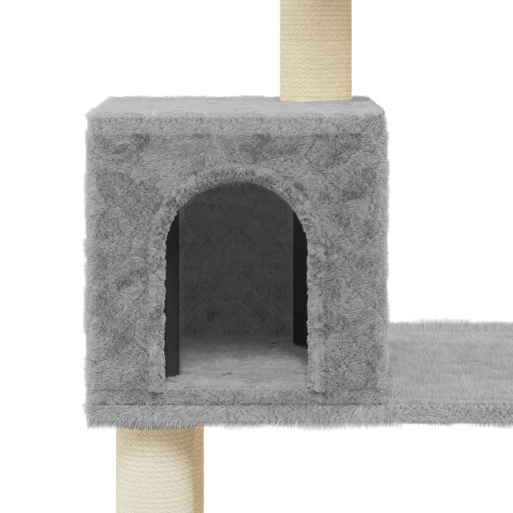Vidaxl - Arbre à chat avec griffoirs en sisal Gris clair 147 cm vidaXL 171477 - Imagen 4