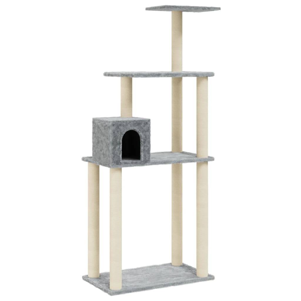 Vidaxl - Arbre à chat avec griffoirs en sisal Gris clair 147 cm vidaXL 171477 - Imagen 2