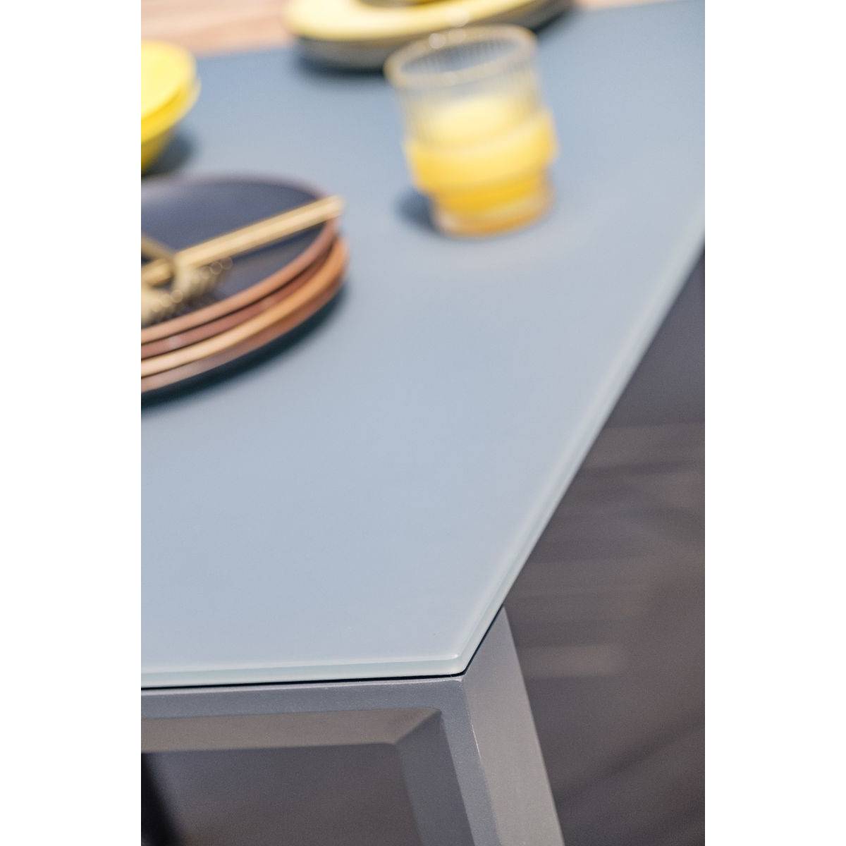 Paris Garden - Table de Jardin en Verre "Honfleur" 180-250cm Gris Anthracite - Image 3