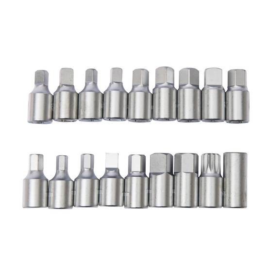 Coffret embouts de vidange carré 3/8" 18pcs - Image 2