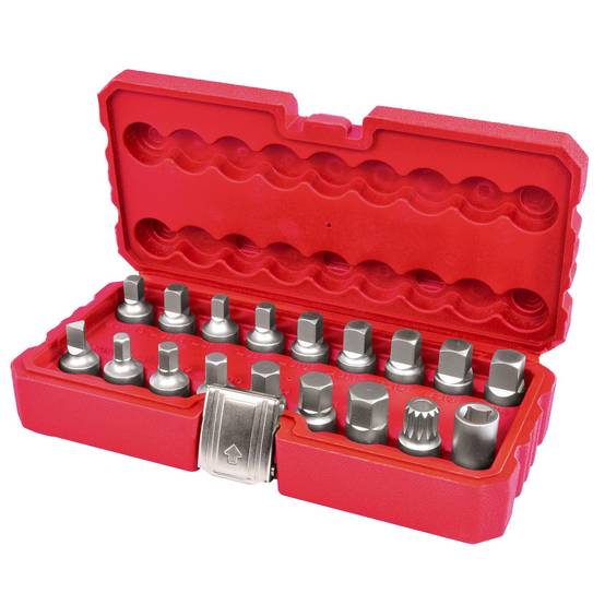 Coffret embouts de vidange carré 3/8" 18pcs - Image 1