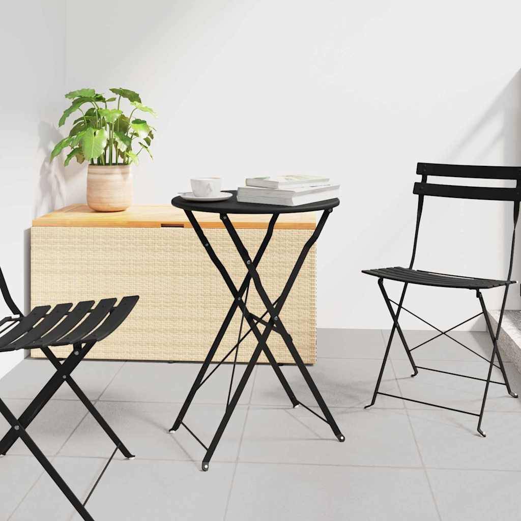 Maison Chic - Table de jardin | Table bistrot Anthracite Ø 50 x 71 cm Acier revêtu de poudre - Image 2