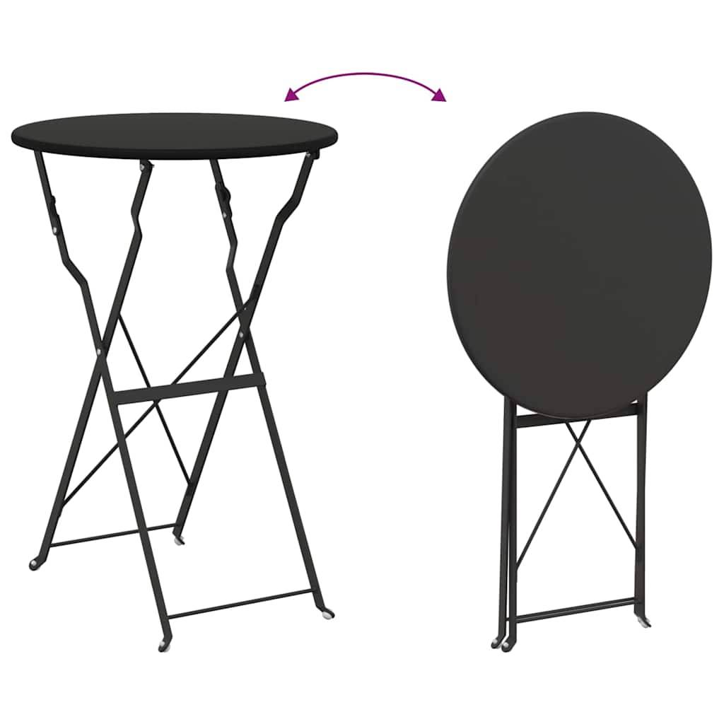 Maison Chic - Table de jardin | Table bistrot Anthracite Ø 50 x 71 cm Acier revêtu de poudre - Image 9