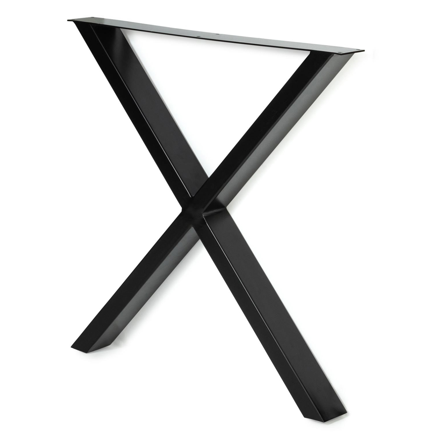 Lot de 2 pieds de table forme X 72x73 cm noir design industriel - Image 6