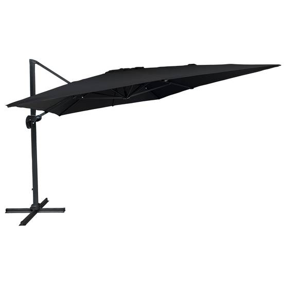 Happy Garden - Toile pour parasol déporté MOLOKAI rectangulaire 3x4m noir - HAPPY GARDEN - Image 3