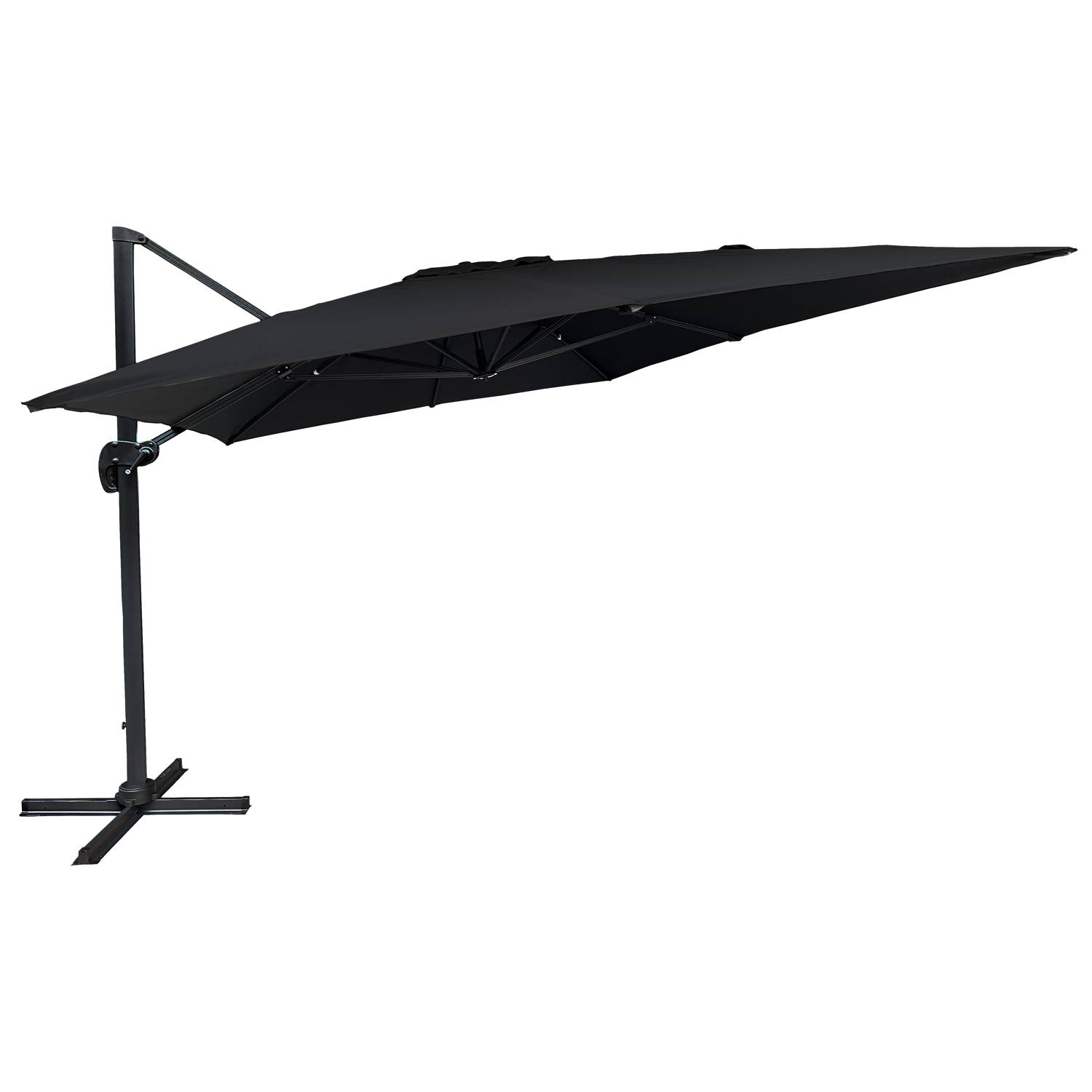Happy Garden - Toile pour parasol déporté MOLOKAI rectangulaire 3x4m noir - HAPPY GARDEN - Image 3