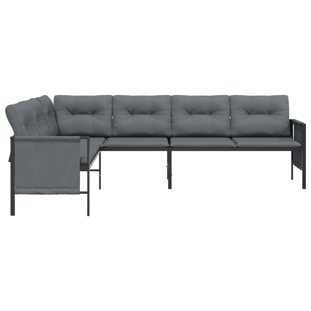 Vidaxl - Canapé d'angle de jardin anthracite acier et textilène vidaXL 362812 - Imagen 9