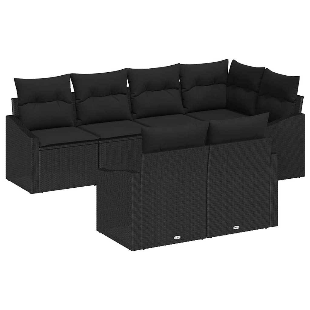 ComfortXL - Salon de jardin modulable 7 places en polyrotin pour terrasse et jardin Noir – ComfortXL Outdoor Living - Image 2