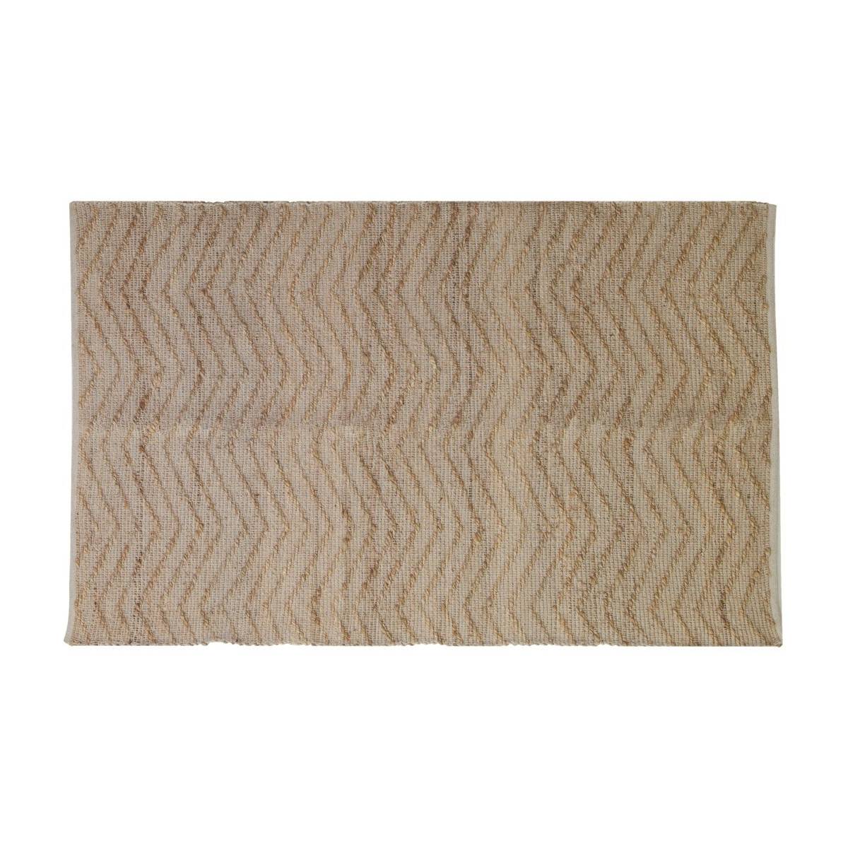 Aubry Gaspard - Tapis en jute et coton naturels Zig-zag Naturel - 160 x 230 cm - Imagen 1