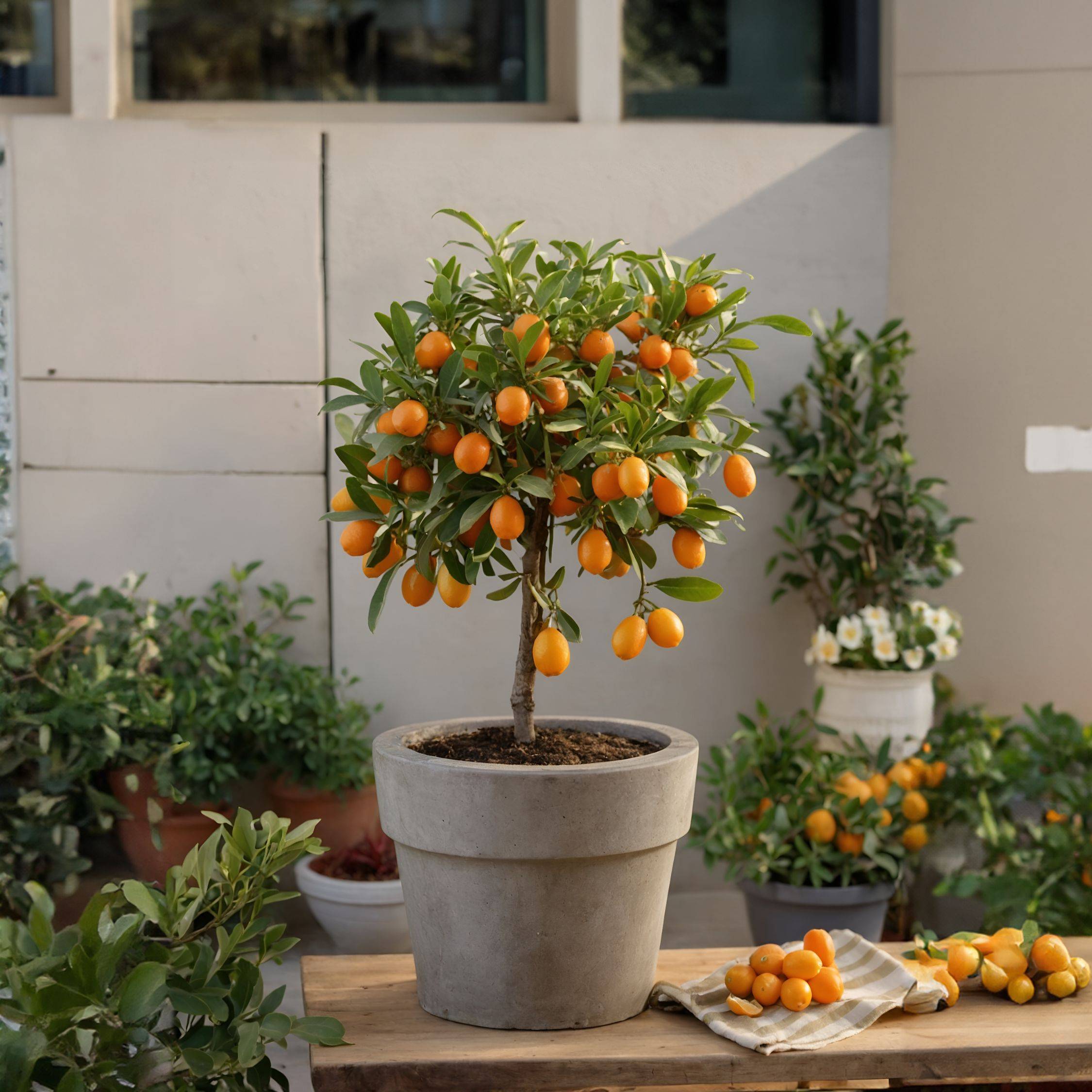 Citronnier - Set de 2 - Citrus microcarpa 'Kumquat' - H50-60cm - ⌀19cm - Image 2