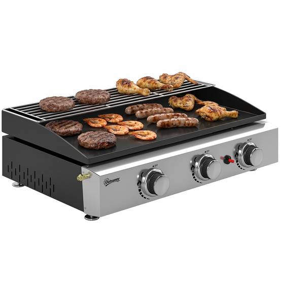 Plancha gaz inox noir 62 x 44 x 21 cm - PANGIVO - Image 1