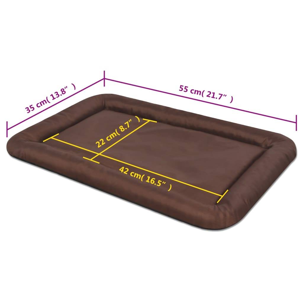 Vidaxl - Matelas pour chiens Taille M Marron vidaXL 170462 - Imagen 2