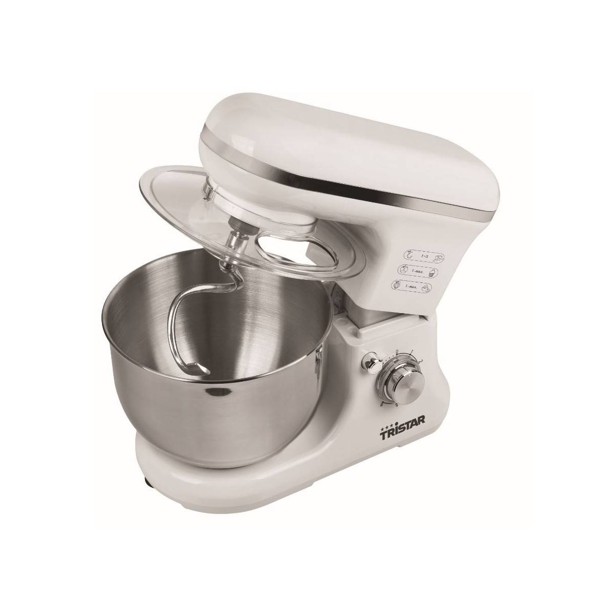 Robot multifonction 1200W Cuve 5 litres MX-4817 Blanc Accessoires TRISTAR - Imagen 2
