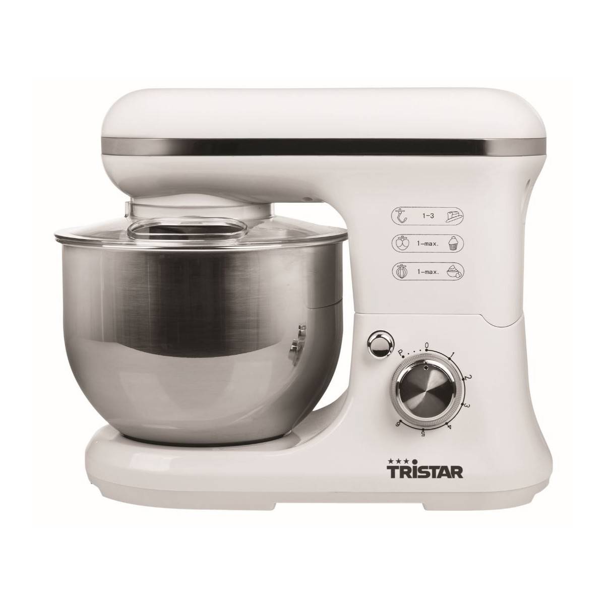 Robot multifonction 1200W Cuve 5 litres MX-4817 Blanc Accessoires TRISTAR - Imagen 6