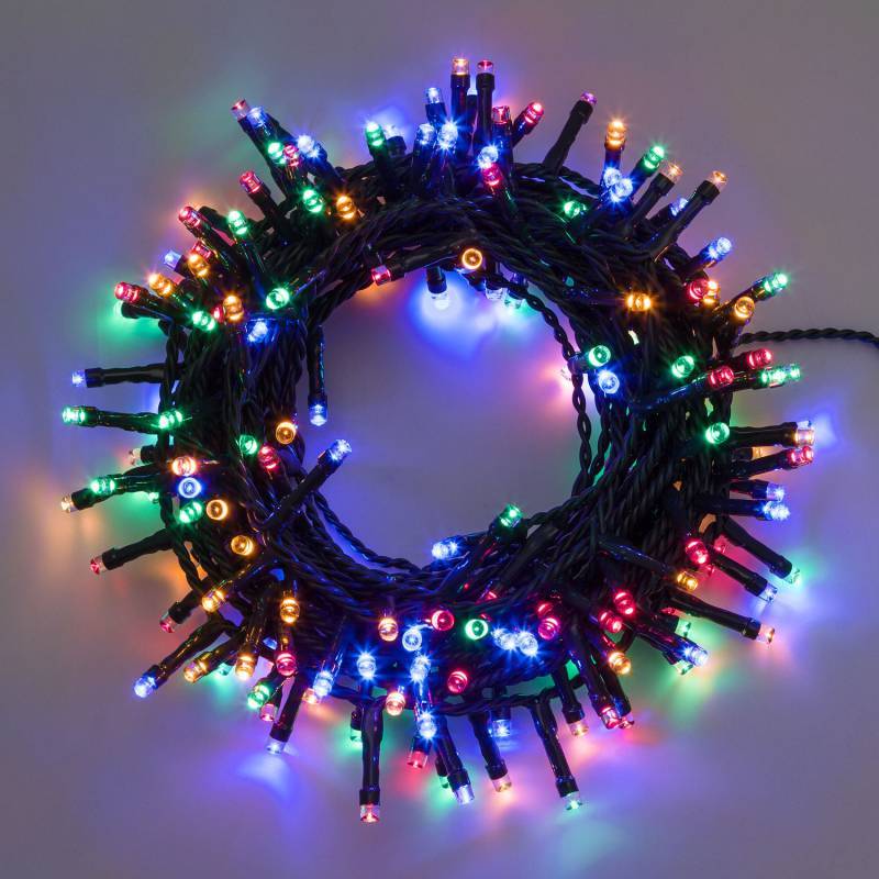 Lotti - Guirlande led 40M 1000 LED multicolore 8 jeux de lumière mémoire câble vert extérieur Lotti - Imagen 5