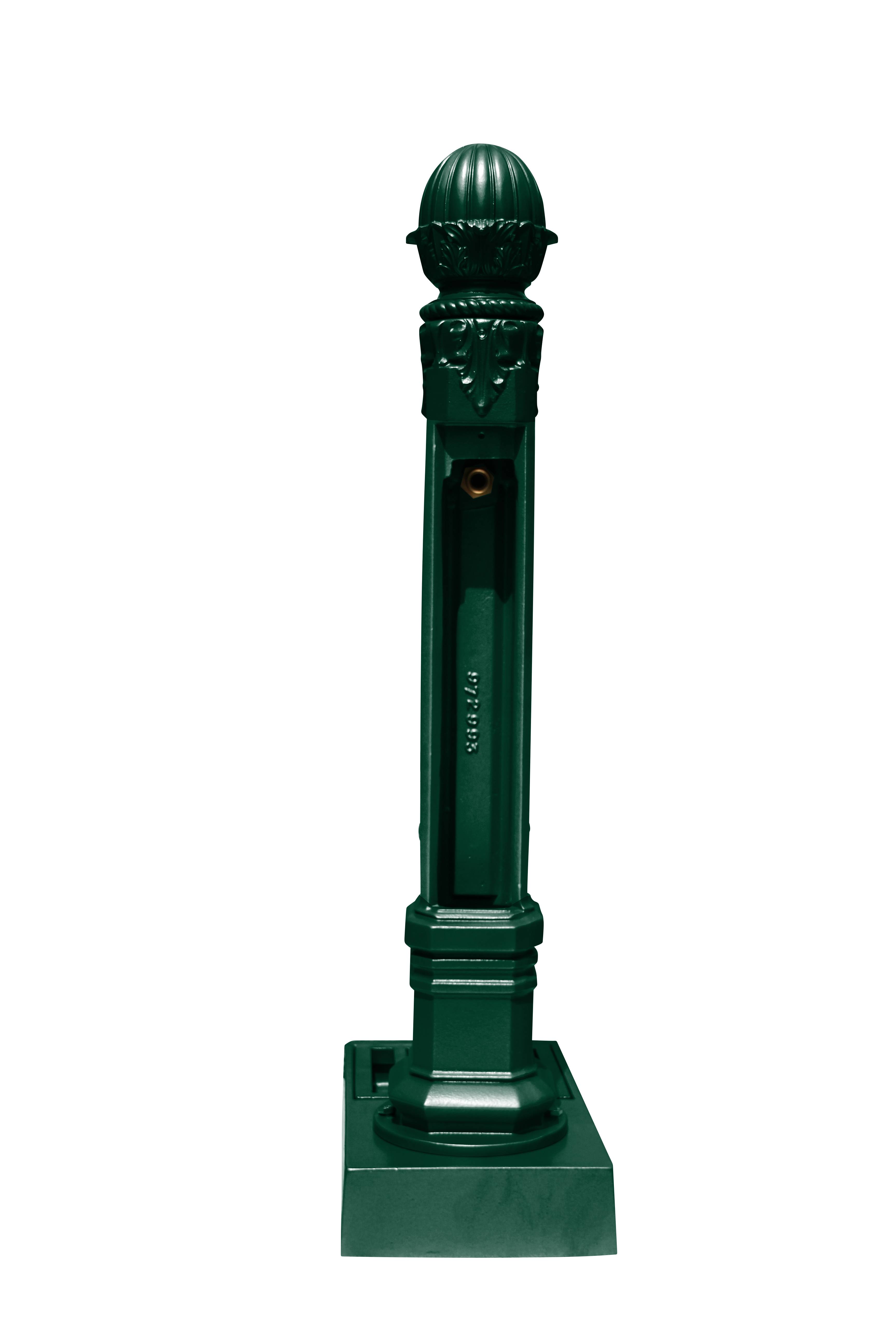 Fontaine borne griffon avec vasque vert 6009 avec robinet colvert Dommartin H. 110cm X L. 51cm - Imagen 5