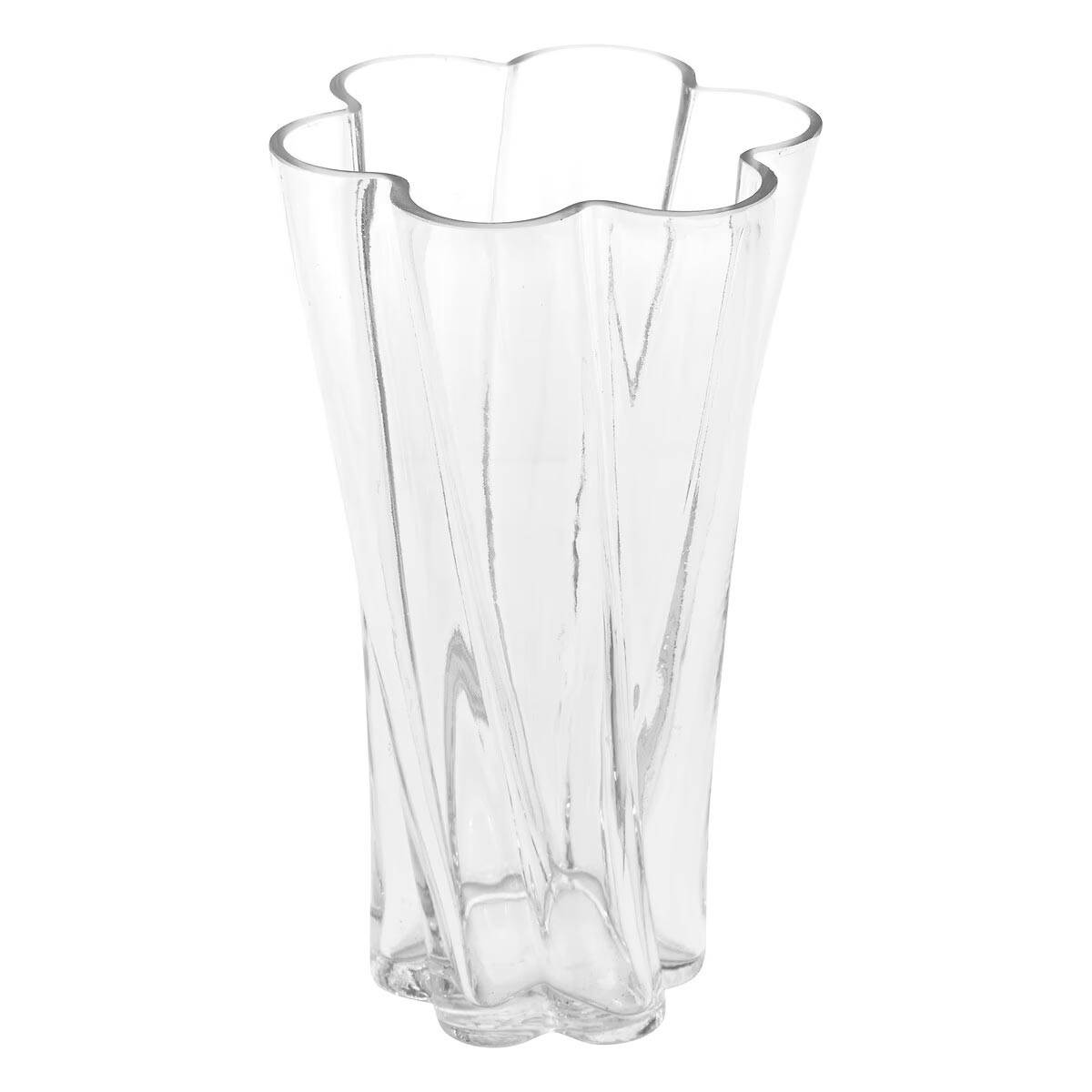 Vase Design en Verre "Noeli" 25cm Transparent - Image 1