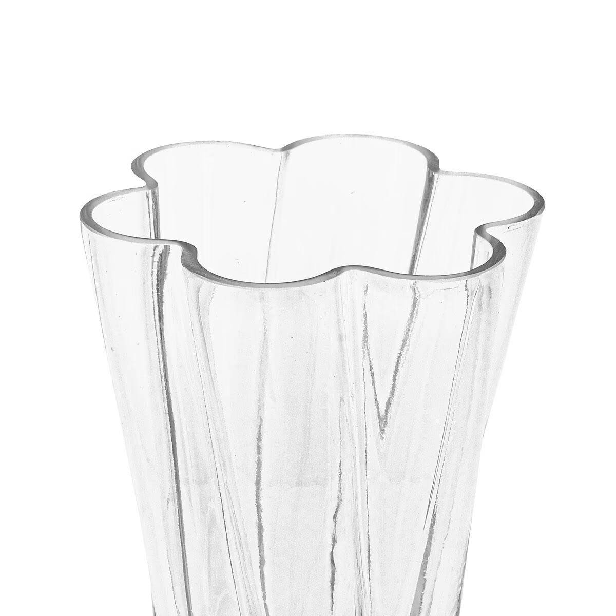 Vase Design en Verre "Noeli" 25cm Transparent - Image 2