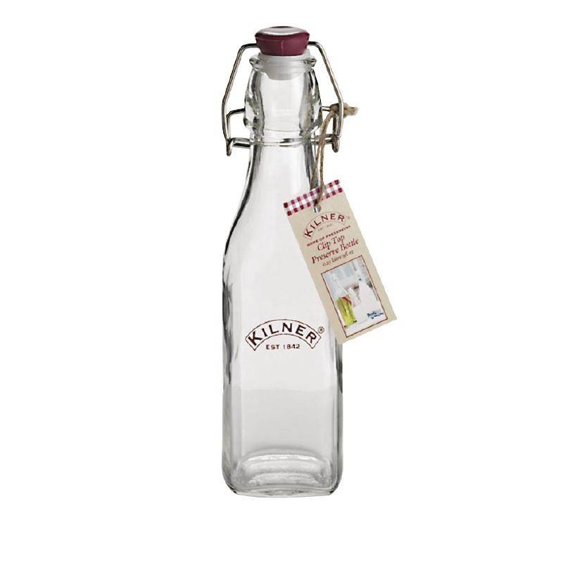 Bouteille d'eau en verre à fermeture mécanique Kilner - 250 ml - Jardiland