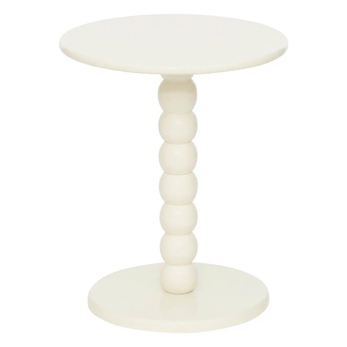 Table d'Appoint Design "Chamlo" 46cm Ivoire - Image 1