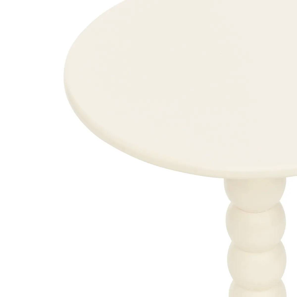 Table d'Appoint Design "Chamlo" 46cm Ivoire - Image 2