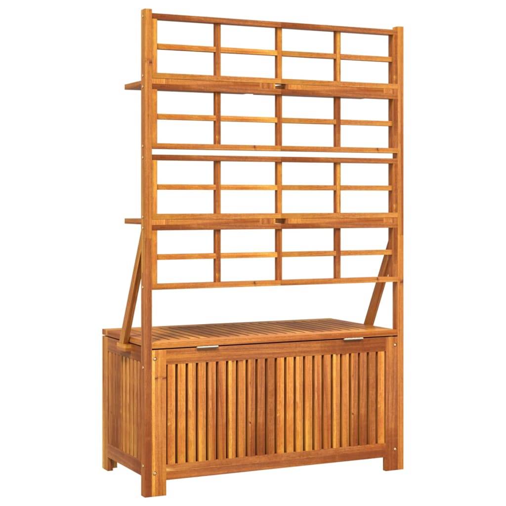 Vidaxl - Boîte de rangement avec treillis 99x50x160 cm Acacia massif vidaXL 318760 - Imagen 8