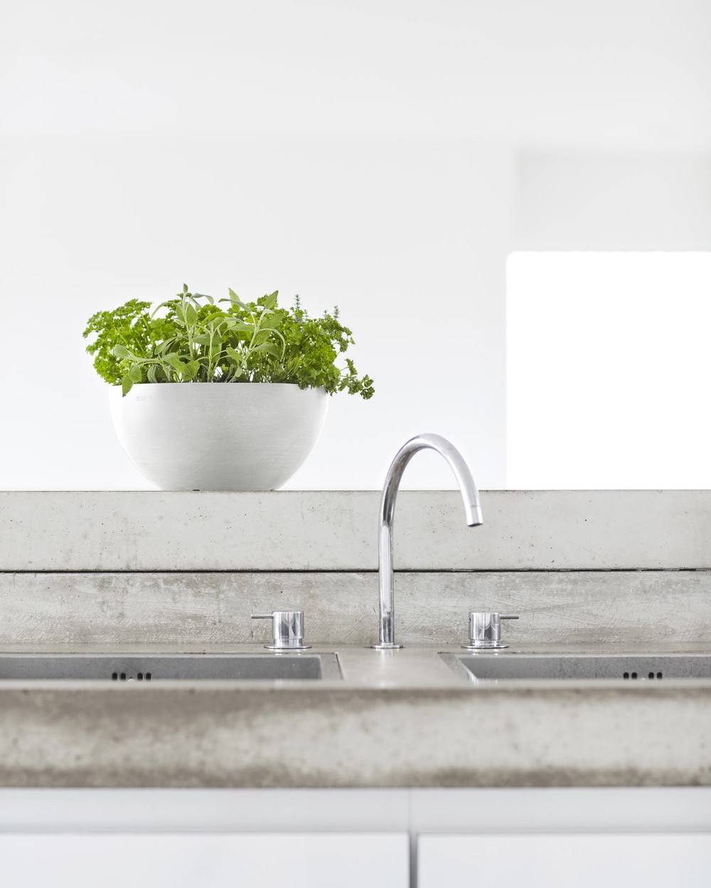 Ecopots - Pot Rond Brussels 25 Blanc Pur - Ø 25 x H. 12 cm - 3,6 L ECOPOTS - Imagen 4