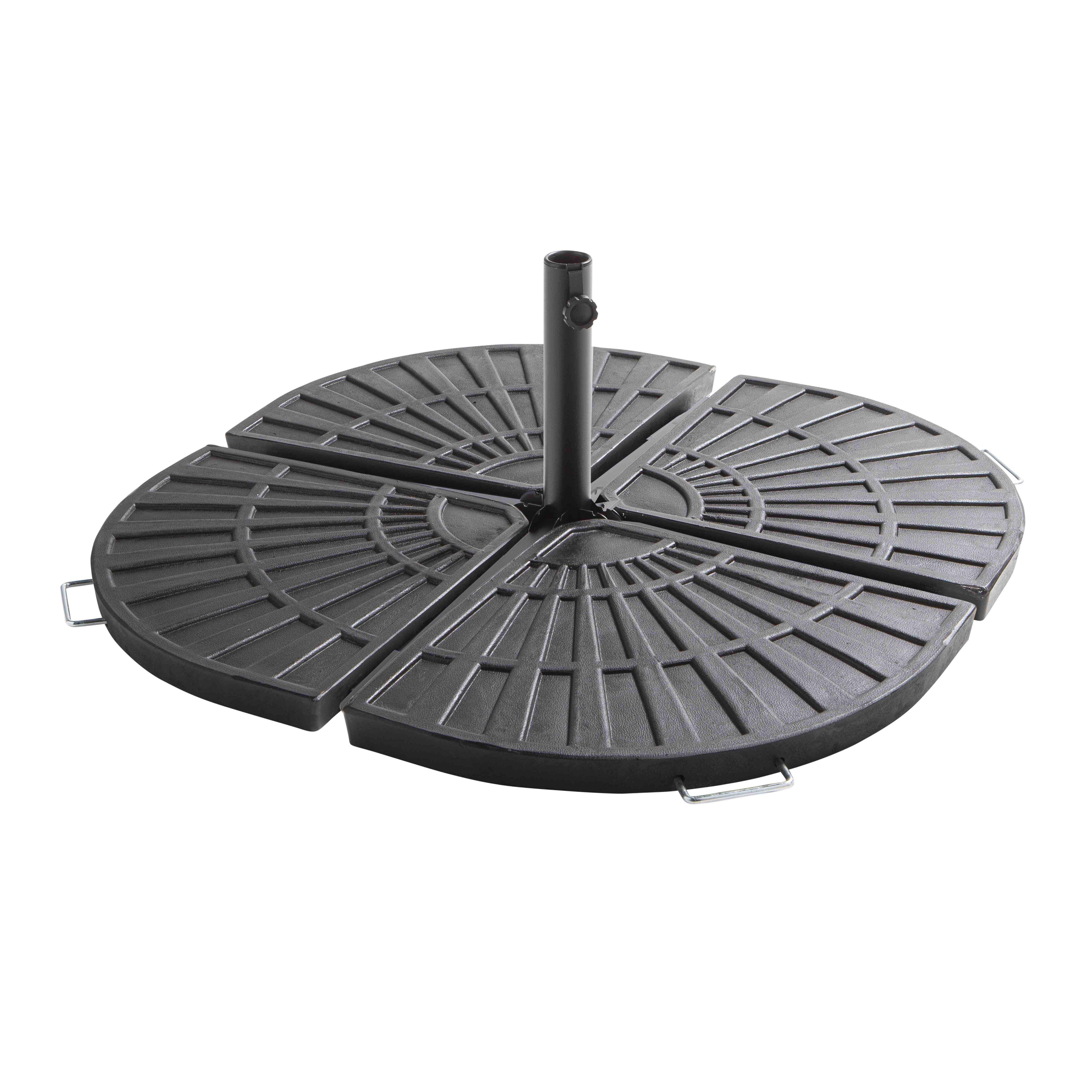 Oviala - Parasol déporté inclinable et rotatif 2x3 m et 4 dalles lestées gris Amalya - Oviala - Imagen 6