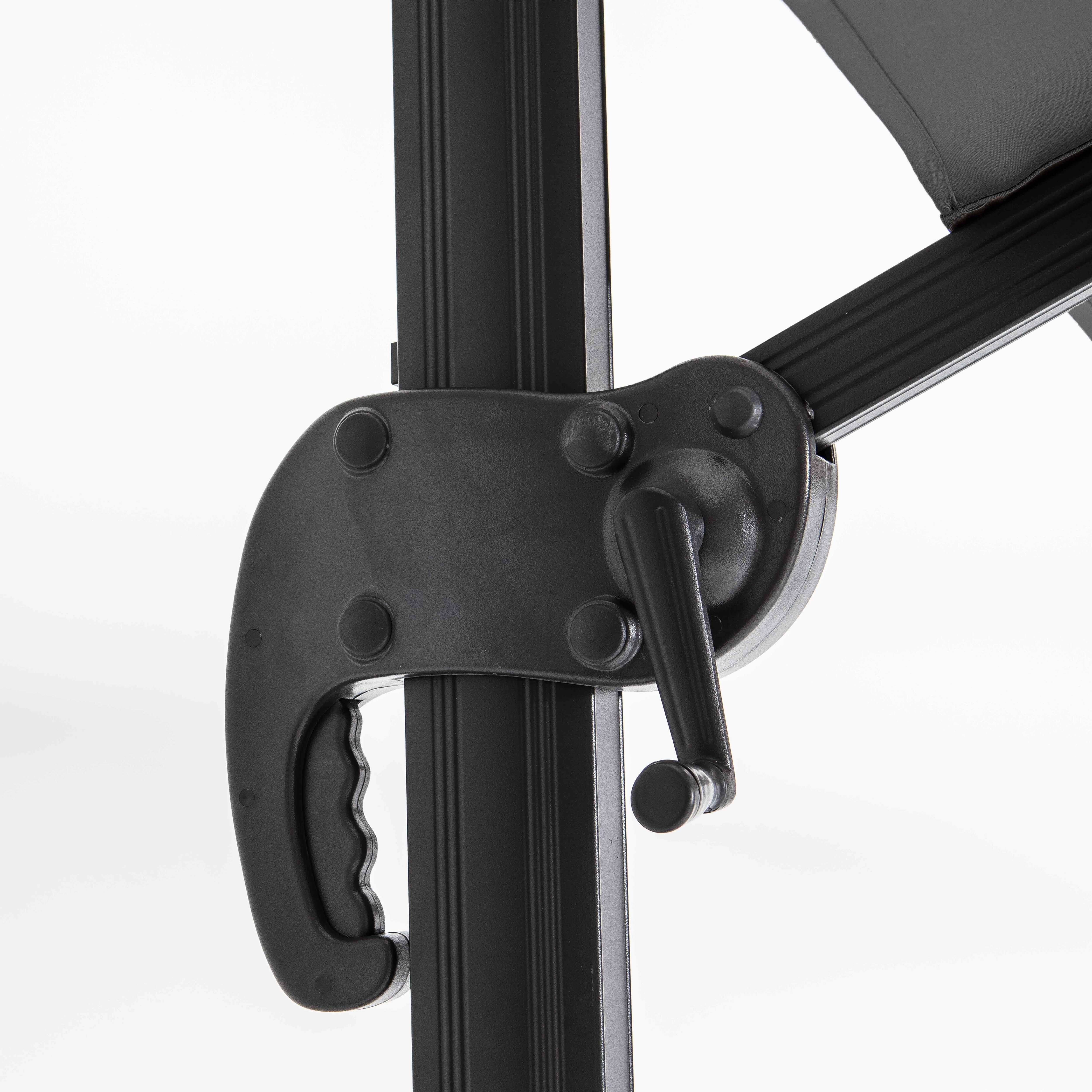 Oviala - Parasol déporté inclinable et rotatif 2x3 m et 4 dalles lestées gris Amalya - Oviala - Imagen 4