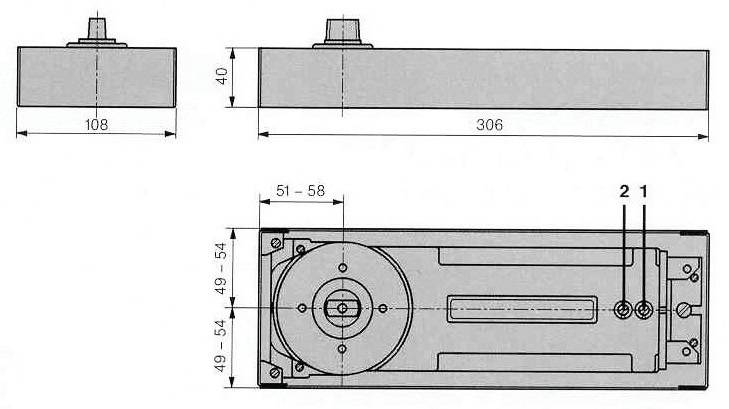 Plaque inox pour BTS 84 DORMA - 46700022 - Imagen 2