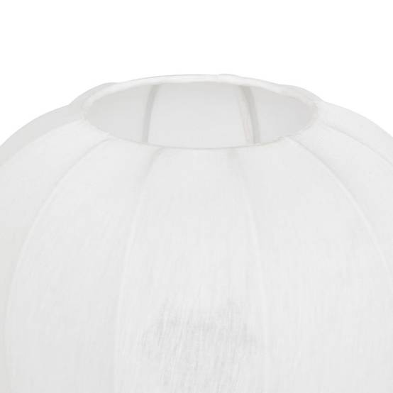 Lampe à Poser en Coton "Tobie" 33cm Blanc & Noir - Image 2