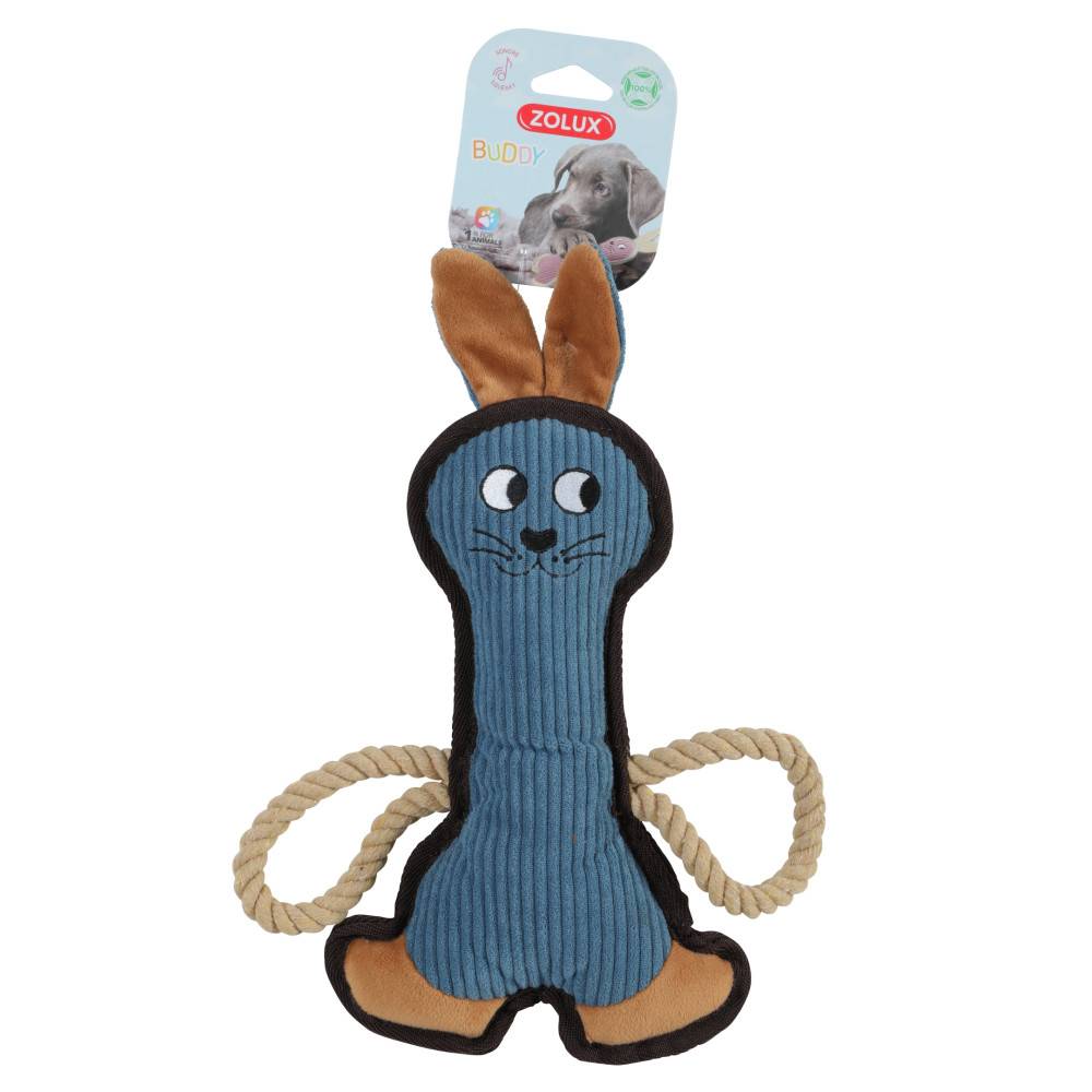 Zolux - Jouet Lapin bleu BUDDY pour chien - Imagen 2