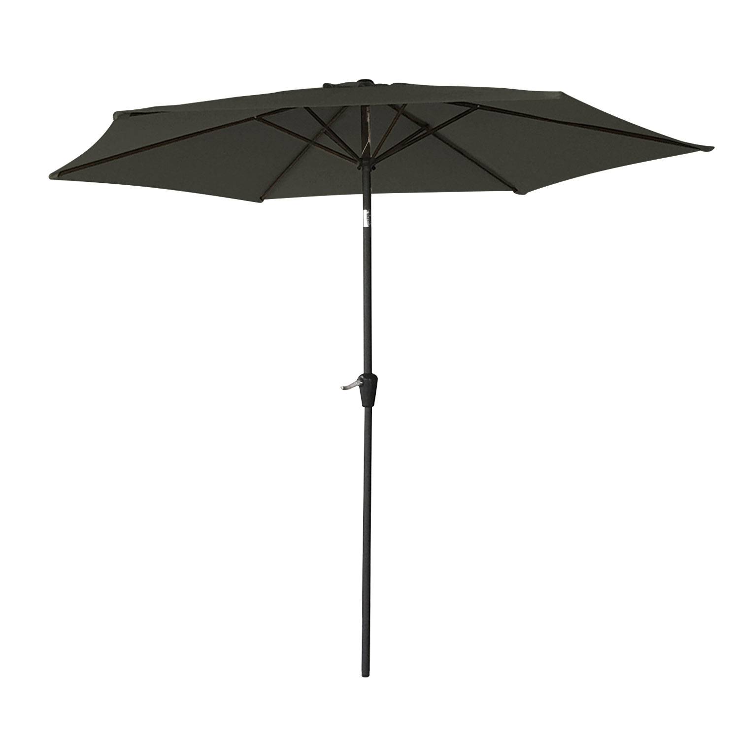 Parasol droit HAPUNA rond 2,70m de diamètre gris - HAPPY GARDEN - Imagen 1