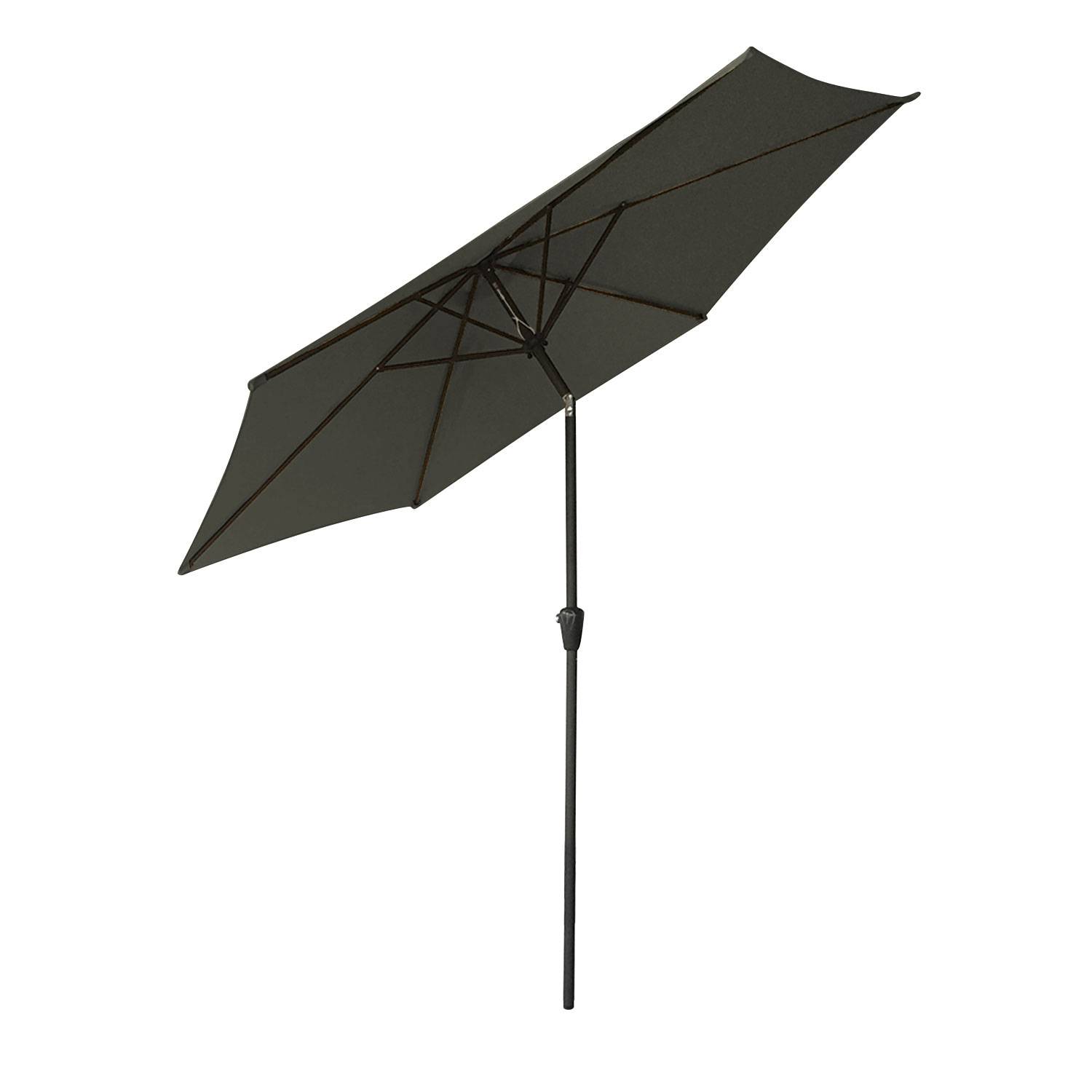 Parasol droit HAPUNA rond 2,70m de diamètre gris - HAPPY GARDEN - Imagen 2