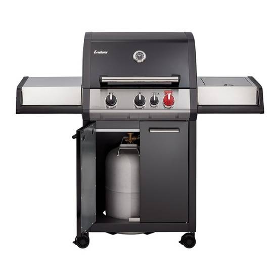 Barbecue Monroe Black Pro 3K Turbo - ENDERS - 3 brûleurs dont 1 Turbo Zone + plaque plancha offerte - Image 7