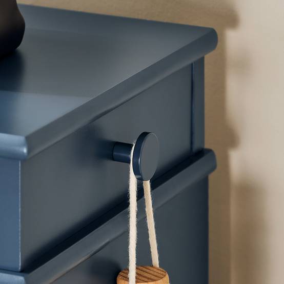 SoBuy Banc de Rangement à Chaussures avec 2 Abattants et Coussin, Coffre en Bois Laqué Bleu - Image 4