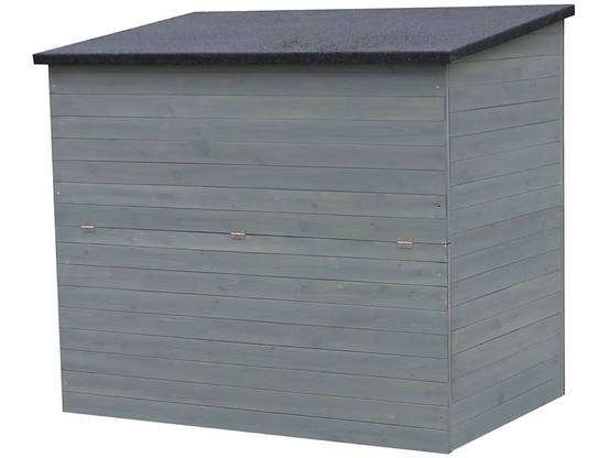Habitat Et Jardin - Coffre De Jardin En Bois "caja" - 137 X 91 X 121 Cm - Anthracite -habitat Et Jardin - Image 1