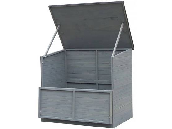 Habitat Et Jardin - Coffre De Jardin En Bois "caja" - 137 X 91 X 121 Cm - Anthracite -habitat Et Jardin - Image 3