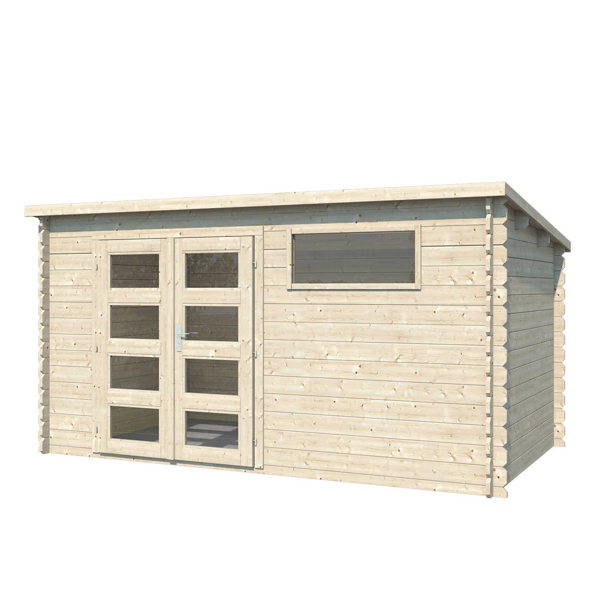 Eden Partenaire Jardin - Abri de jardin en bois mono pente de 10m² (3m98x2m48) - Image 1