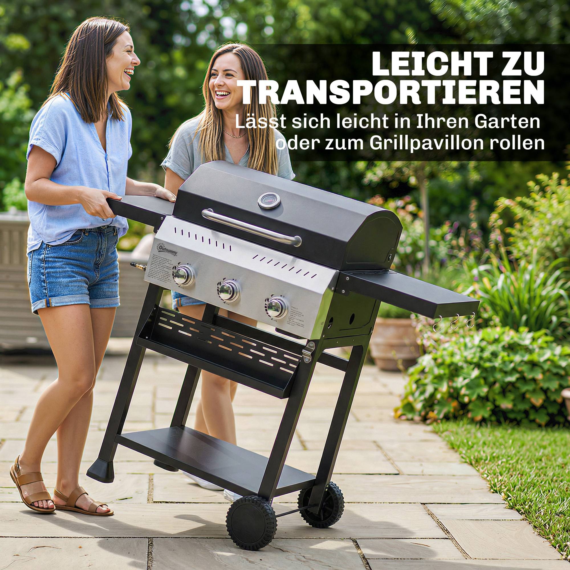 PANGIVO - Barbecue à gaz acier inoxydable gris 123 x 57 x 102 cm - PANGIVO - Image 10