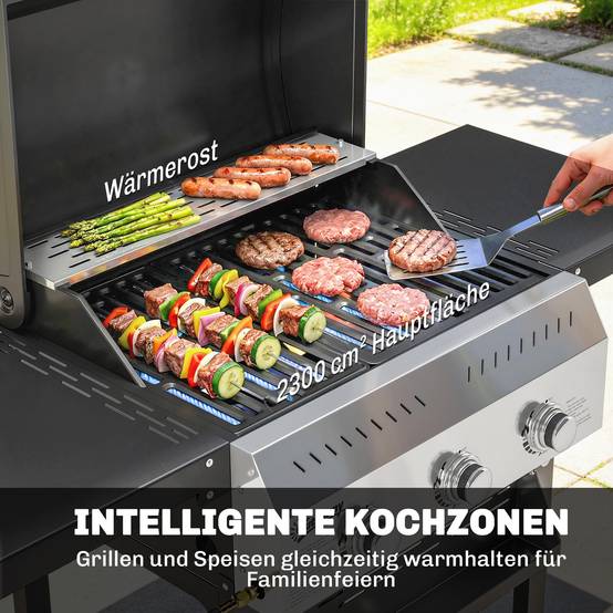 PANGIVO - Barbecue à gaz acier inoxydable gris 123 x 57 x 102 cm - PANGIVO - Image 8