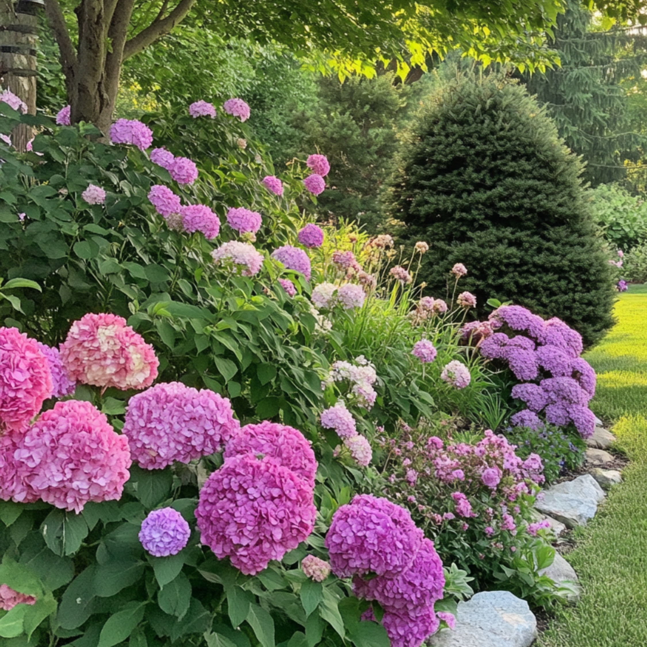 Plant in a Box - Hydrangea macroph. Blu - Set di 6 - Rosa d'ortensia
