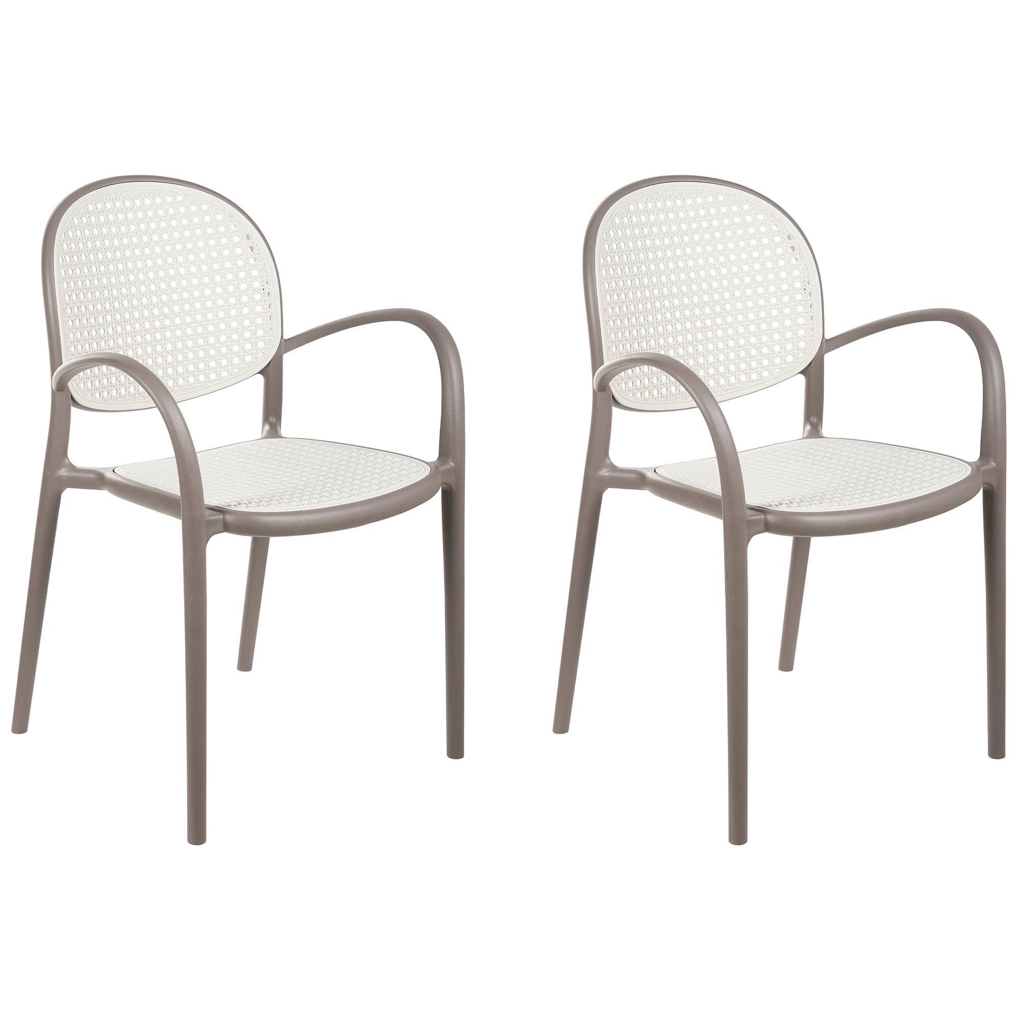 Beliani - Chaise de jardin Polypropylène Marron clair POVOLETTO - 50x50x85- Beliani - Image 1
