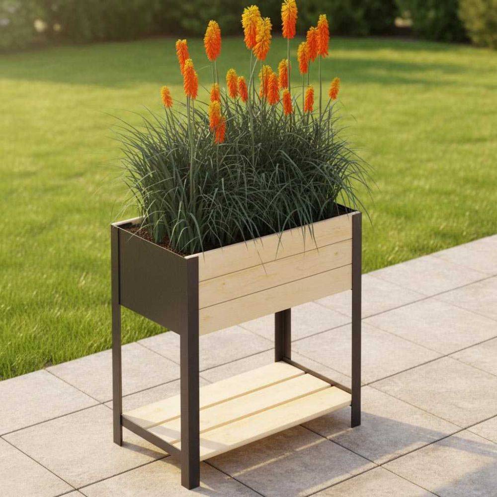 Upyard - Jardinière en bois et métal Modern Surélevé Upyard - Imagen 2